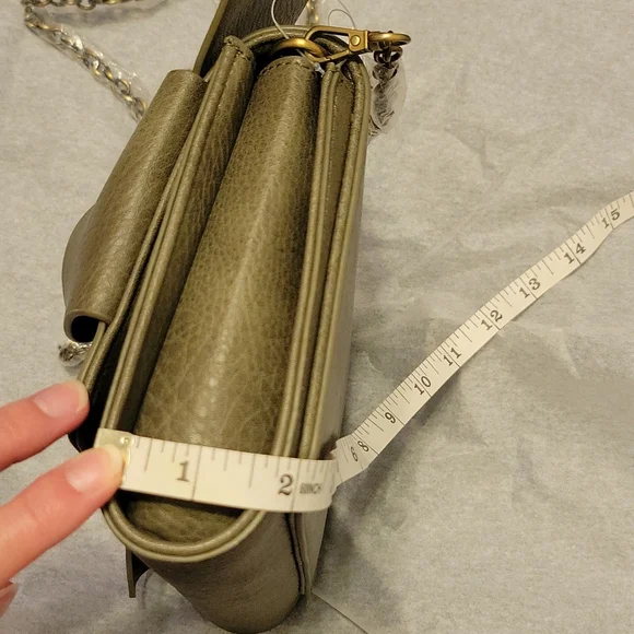 Anthropologie Olive Green Clutch with Bow Detail - Picture 14 of 15